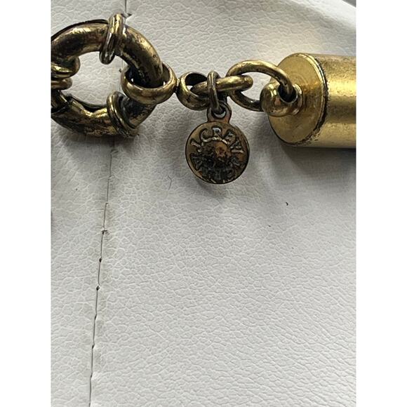 J. Crew MultiStrand Woven Blue Rope Bugandy and White Beaded Gold Tone Necklace - Picture 4 of 11